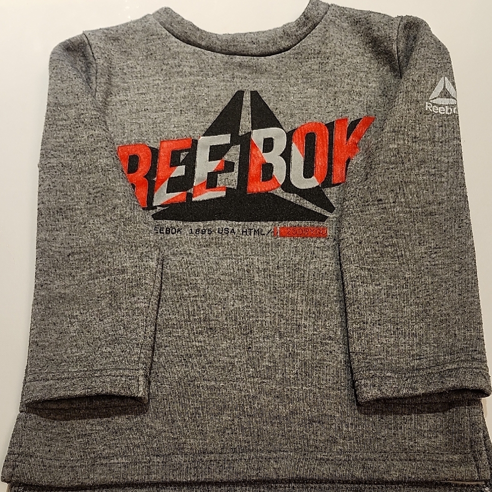 Reebok Kids Gray Shirt with Red Accents